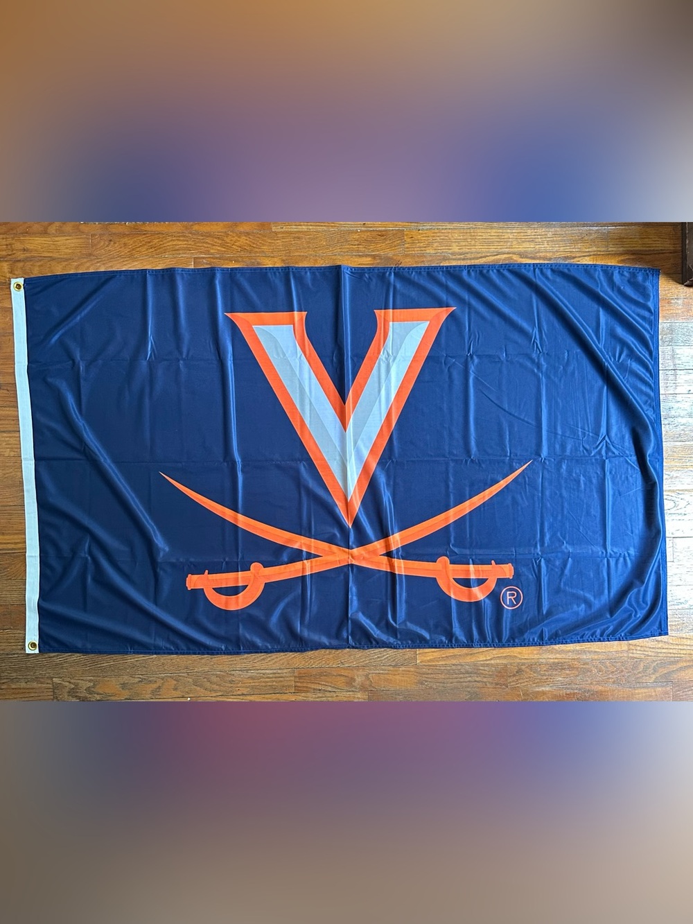 University of Virginia Cavaliers Navy & Orange Logo Flag